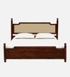 Domino Solid Wood King Size Non Storage Bed In Provincial Teak Finish