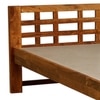 Ralgh Solid Wood Single  Size Bed Without Storage (Rustic Finish)