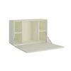 Valeria Wall Mounted Folding Study Desk cum Bookshelf in Ivory Colour