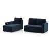 Apollo Fabric Sectional Sofa (Colour : Cobalt, Cushion : Hard, Back Type : Regular, Seating Capacity : Left Aligned 2 Seater + Left Aligned Chaise)