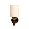 Devansh Metal Electric Wall Light in Gold Colour with off-white Shade Count of 1 Light