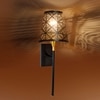 Devansh Metal Electric Wall Light in Black Colour with Black Shade Count of 1 Light