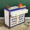 D'Dass Big White Sheesham and Mdf Wooden Temple For Pooja With Cabinet