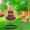 Rattan Egg Single Seater 6 Star Swing Chair Brown