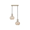 Opaline 2 Light Globe Linear Cluster Hanging Pendant Light