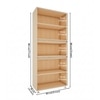 Mobley Display Bookcase Beige Teak And Frosty White