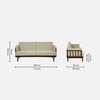 Samriddh 3 Seater Sofa In Beige Colour