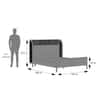 Fiji Wingback Cane and Solid Wood King Size Non-Storage Bed in Nappa Tan Leatherette