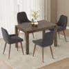 Atlas Solid Wood 4 Seater Dining Table With Rickman Lounge Chairs