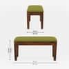 Arbor 4 Seater Dining Set with Olive Green Cushioned Bench