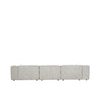 Elegantedge Wood Right Aligned 3-Seater With Upholstery Non Storage Sofa In Grey Colour
