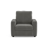 Apollo High Back 1 Seater Fabric Sofa in Ash Grey Velvet Colour