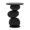 Pebble Solid Wood Side Table In Wire Brushed Finish