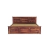 Stainfleld Solid Wood Queen  Size Bed With Box Storage (Teak Finish)