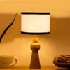 Devansh Multicolor Cotton Table Lamp With  Wood Natural Base (7X18.25 Inches)-8