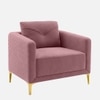 Arab Velvet 1 Seater Sofa Peach Color