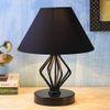Maisey Black Fabric Shade Table Lamp with Black Iron Base