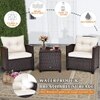 Carry Bird Wicker Patio Furniture Outdoor Balcony Chairs In Cream Colour