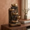 Water Fountain Zen Harmony Cascading Water Fountain in Multicolor Colour