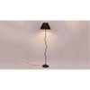 Nola Black Fabric Floor Lamp with Black Iron Base