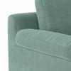 Esquel Luxe 1 Seater Fabric Sofa in Dusty Turquoise Velvet Colour