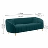Nero Velvet 3 Seater Sofa in T Blue Colour
