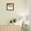 Geometric Wood Wall Clock with Warm Abstract Dial