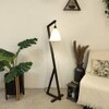Zed Beige Jute Floor Lamp with Beige Jute Base