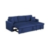 Doozy 3 Sofa cum Bed with Storage in Navy Blue Colour
