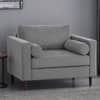 Bruch Boucle Fabric Arm Chair in Grey Colour