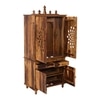 Tnesh Sheesham Wood  Prayer Unit in Teak Finish