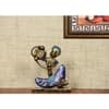 Desert Art Metal Handpainted Blue Tabla Musician Showpiece