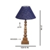 Devansh Blue Jute Table Lamp With Wood Natural Base (10X10X21 Inches)-37