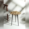 De Aluminium Side Table in Gold Colour
