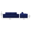 Riyab 3 Seater Pull Out Sofa cum Bed  in Navy Blue Colour