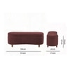 Leroj Boucle 2 Seater Ottoman Bench with Storage  in Pink  Color