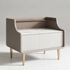 Marbella Wood Side Table in Grey Colour
