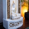 Slate Buddha White Fiber Glass Indoor Fountain