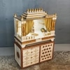 D'Dass Dark Polish Mdf and Sheesham  Wall Hanging Wooden Temple For Pooja