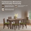 Atlas Crest Solid Wood 6 Seater Dining Table In Danish Walnut Finish