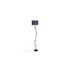 Dorah Blue Natural Fiber Floor Lamp with Black Iron Base