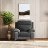 Emila 1 Seater Fabric Sofa in Grey Colour