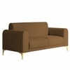 Veniza Velvet 2 Seater Sofa In Brown Colour