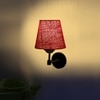 Devansh Metal Electric Wall Light in Black Colour with Maroon Shade Count of 1 Light