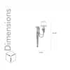 MABEL Single Arm Brass Wall Light