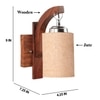 Devansh Solid Wood Electric Wall Light in Brown Colour with Beige Shade Count of 1 Light