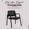 Kepler Brooks Embassy Leatherette Visitor Chair in Black Colour