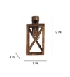 Symmetric Brown Solid Wood Wall Lights