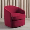 Andean Swivel Solid Wood Accentrel Chair in Maroon Colour