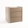 Venner Engineered Wood Bedside Table in Cream Colour